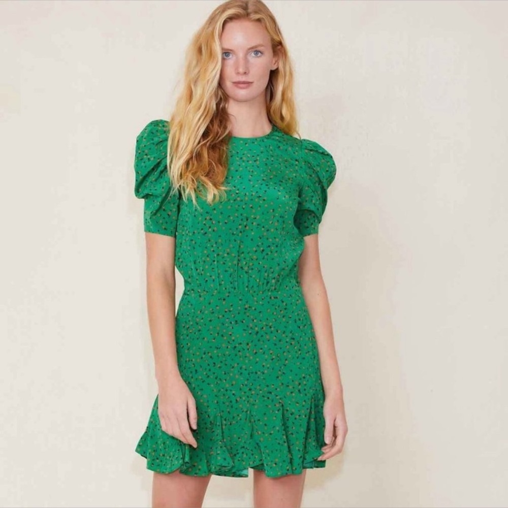 VERONICA BEARD Green Lila Dress Sz 12